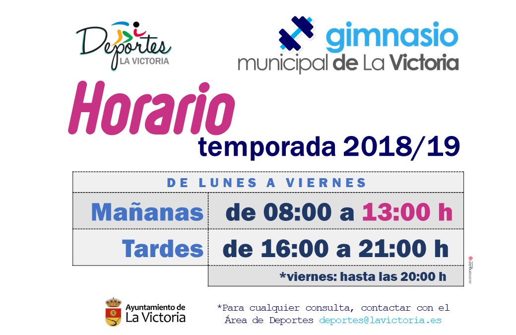 GIMNASIO MUNICIPAL | AMPLIAMOS HORARIOS 1