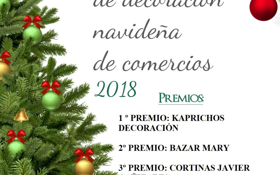 RESULTADO VALORACIONES CONCURSO DE DECORACIÓN NAVIDEÑA DE COMERCIOS 2018