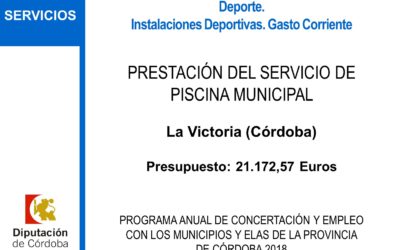 PRESTACIÓN DEL SERVICIO DE PISCINA MUNICIPAL DE LA VICTORIA