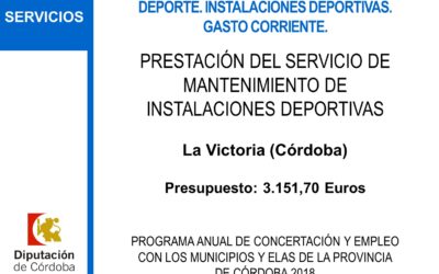 PROGRAMA DE MANTENIMIENTO DE INSTALACIONES DEPORTIVAS 2018