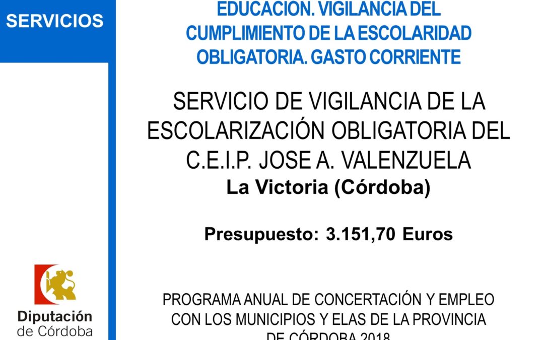 SERVICIO DE VIGILANCIA DE LA ESCOLARIZACIÓN OBLIGATORIA DEL C.E.I.P. JOSE A. VALENZUELA 2018 1