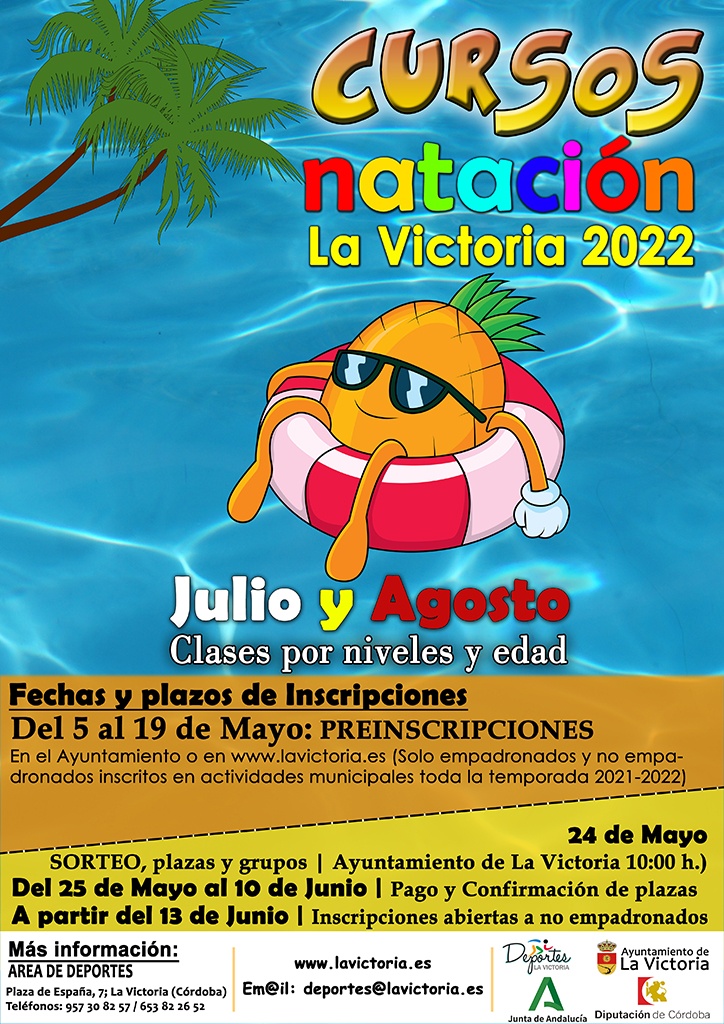 cartel cursos natación la victoria 2022