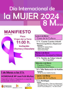 cartel dia internacional de la mujer 8m la victoria 2024