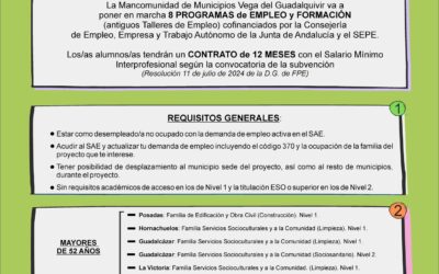 Los vecinos de La Victoria pueden acceder a 8 programas de Empleo y Formación que pone en marcha la Mancomunidad